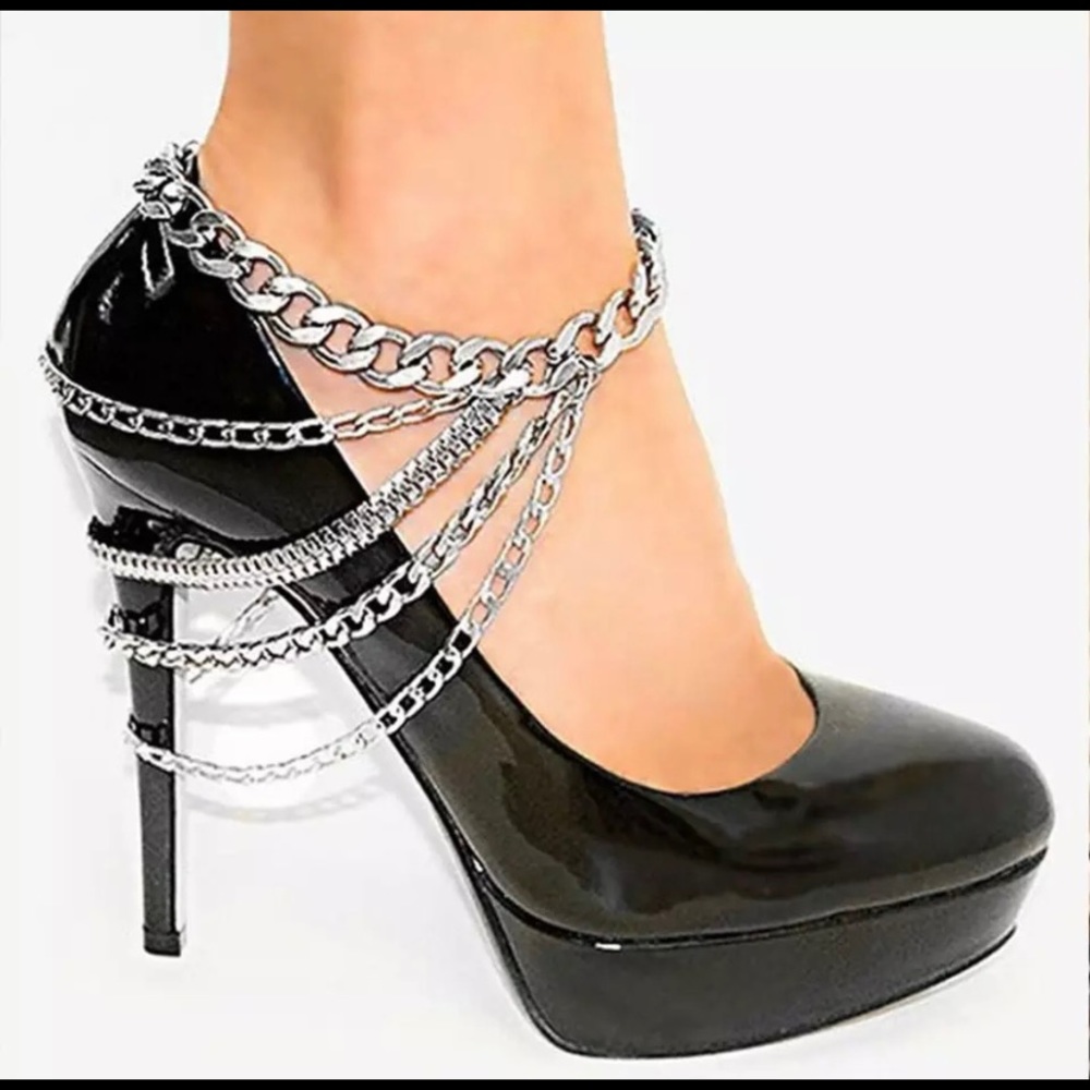 Chain Shoes 👠 Layered Anklet